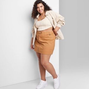 NEW Wild Fable Cargo Miniskirt XXL Tan